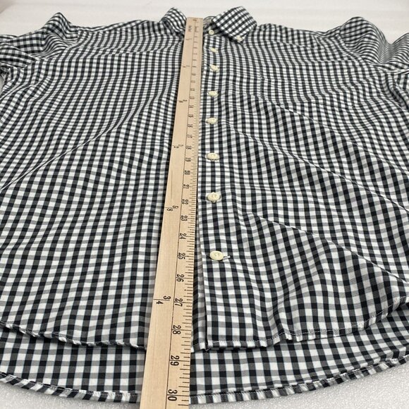 Peter Millar Crown Soft Black Check Shirt Men’s Medium Long Sleeve Button Down - Picture 12 of 14